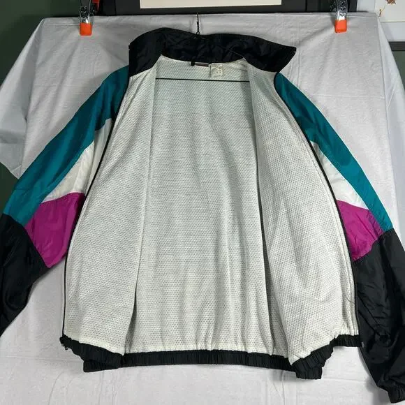 Vintage 90s Nike Silver Tab Windbreaker Jacket - Men's Large - Picture 9 of 16